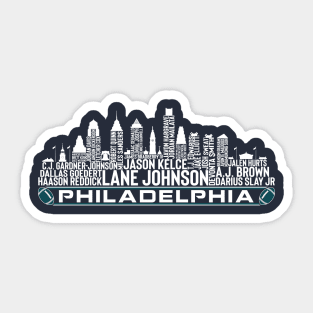 Philadelphia Football Team 23 Player Roster, Philadelphia City Skyline Sticker